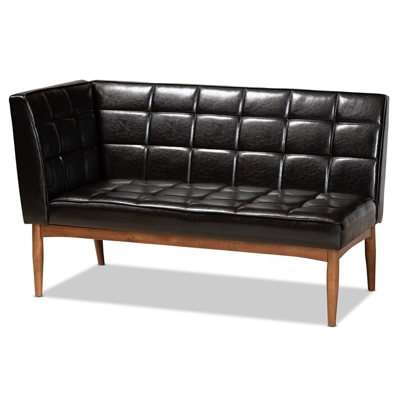 Bowery Hill Brown Finished Wood 4-Piece Dining Nook Set