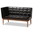 Bowery Hill Brown Finished Wood 4-Piece Dining Nook Set