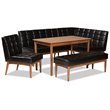 Bowery Hill Brown Finished Wood 5-Piece Dining Nook Set