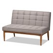 Bowery Hill Grey and Brown Finished Wood 2-Piece Dining Set