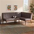 Bowery Hill Grey and Brown Finished Wood 2-Piece Dining Set