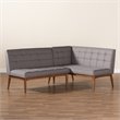 Bowery Hill Grey and Brown Finished Wood 2-Piece Dining Set