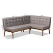 Bowery Hill Grey and Brown Finished Wood 2-Piece Dining Set