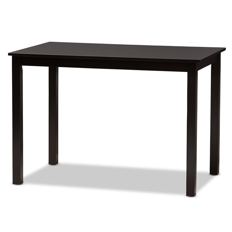 Bowery Hill Dark Brown Finished Wood 5-Piece Dining Set