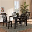 Bowery Hill Dark Brown Finished Wood 5-Piece Dining Set