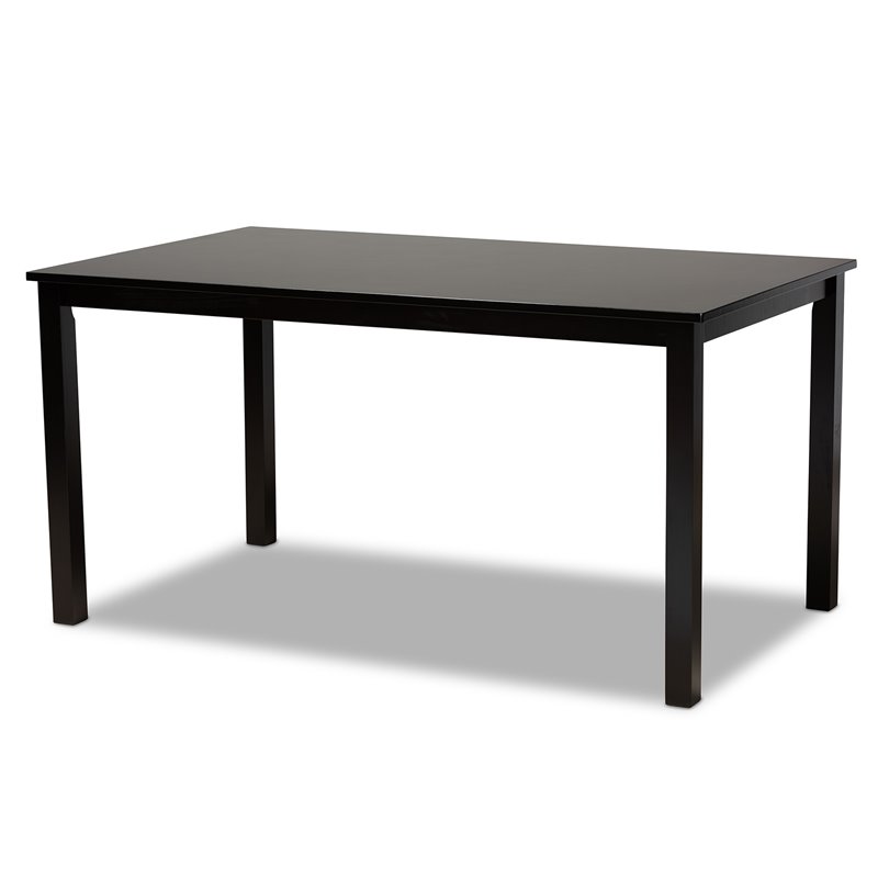 Bowery Hill Dark Brown Finished Wood 7-Piece Dining Set