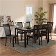Bowery Hill Dark Brown Finished Wood 7-Piece Dining Set