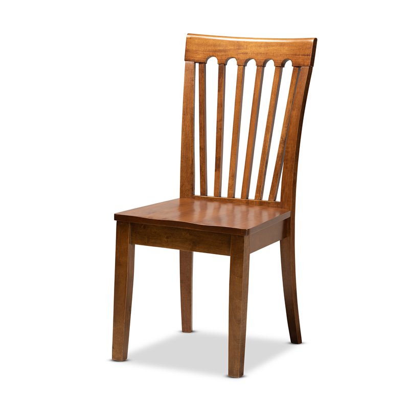 Bowery Hill Walnut Brown Finished Wood 5-Piece Dining Set