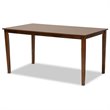 Bowery Hill Walnut Brown Finished Wood 7-Piece Dining Set