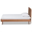 Bowery Hill Walnut Brown Finished Wood Twin Size Platform Bed