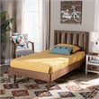 Bowery Hill Walnut Brown Finished Wood Twin Size Platform Bed