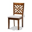 Bowery Hill Grey and Walnut Brown Finished Wood 2-Piece Dining Chair Set