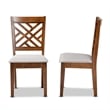 Bowery Hill Grey and Walnut Brown Finished Wood 2-Piece Dining Chair Set