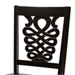 Bowery Hill Dark Brown Finished Wood 2-Piece Dining Chair Set