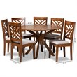 Bowery Hill Grey and Walnut Brown Finished Wood 7-Piece Dining Set