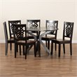 Bowery Hill Two-Tone Brown Finished Wood 7-Piece Dining Set