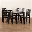 Bowery Hill Two-Tone Brown Finished Wood 7-Piece Dining Set