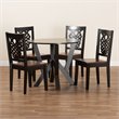 Bowery Hill Two-Tone Brown Finished Wood 5-Piece Dining Set