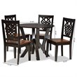 Bowery Hill Two-Tone Brown Finished Wood 5-Piece Dining Set