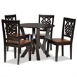 Bowery Hill Two-Tone Brown Finished Wood 5-Piece Dining Set