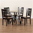 Bowery Hill Two-Tone Brown Finished Wood 5-Piece Dining Set