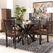 Bowery Hill Two-Tone Brown Finished Wood 5-Piece Dining Set