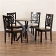 Bowery Hill Two-Tone Brown Finished Wood 5-Piece Dining Set
