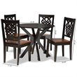 Bowery Hill Two-Tone Brown Finished Wood 5-Piece Dining Set