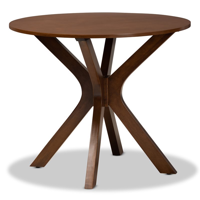 Bowery Hill Walnut Brown Finished Wood 5-Piece Dining Set