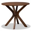 Bowery Hill Walnut Brown Finished Wood 5-Piece Dining Set