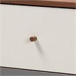 Bowery Hill Mid-Century Brown and Grey Gradient Finished Wood 3-Drawer Chest