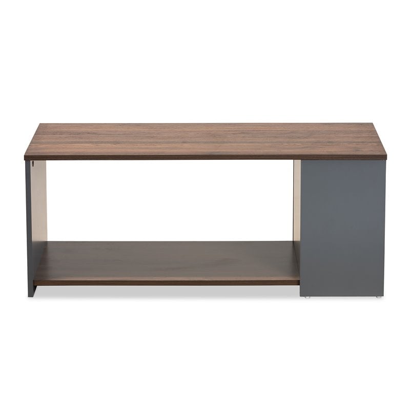 Bowery Hill Brown and Grey Finished Wood Storage Coffee Table