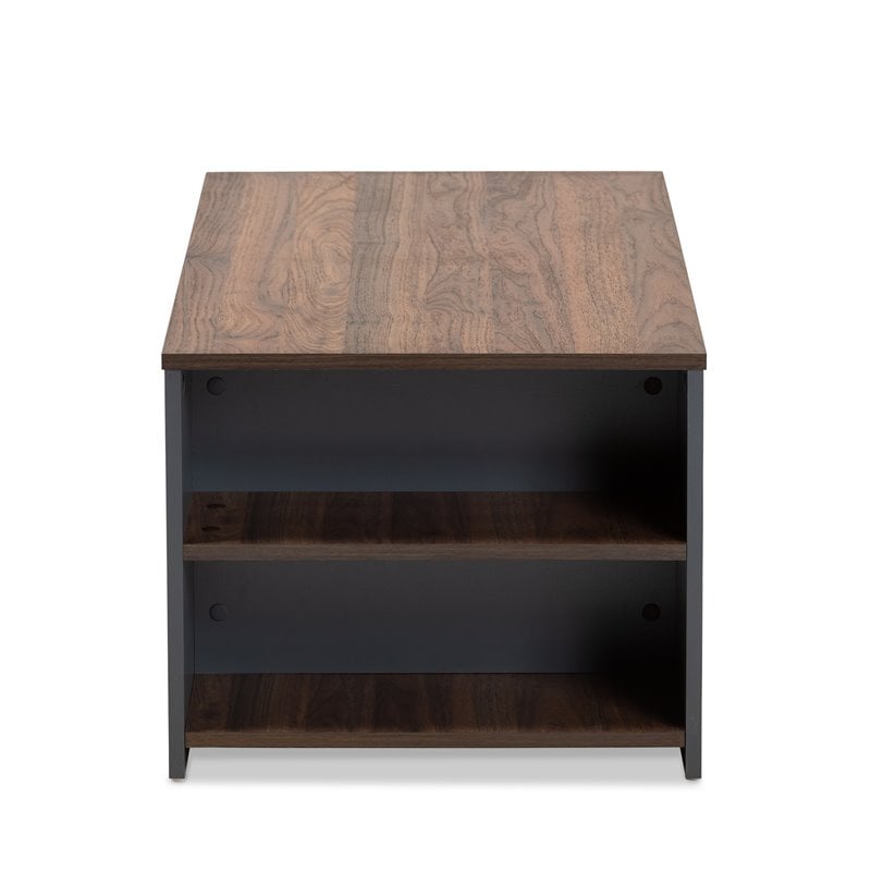 Bowery Hill Brown and Grey Finished Wood Storage Coffee Table