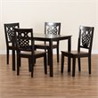 Bowery Hill Two-Tone Brown Finished Wood 5-Piece Dining Set