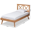 Bowery Hill Modern Brown Finished Wood Twin Size Platform Bed