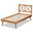 Bowery Hill Modern Brown Finished Wood Twin Size Platform Bed