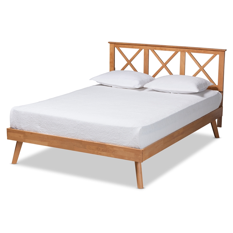 Bowery Hill Brown Finished Wood Full Size Platform Bed