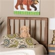 Bowery Hill Modern Rubber Wood Twin Size Headboard in Walnut
