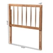 Bowery Hill Modern Rubber Wood Twin Size Headboard in Walnut