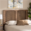 Bowery Hill Ash Walnut Finished Wood Queen Size Headboard