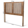 Bowery Hill Ash Walnut Finished Wood King Size Headboard