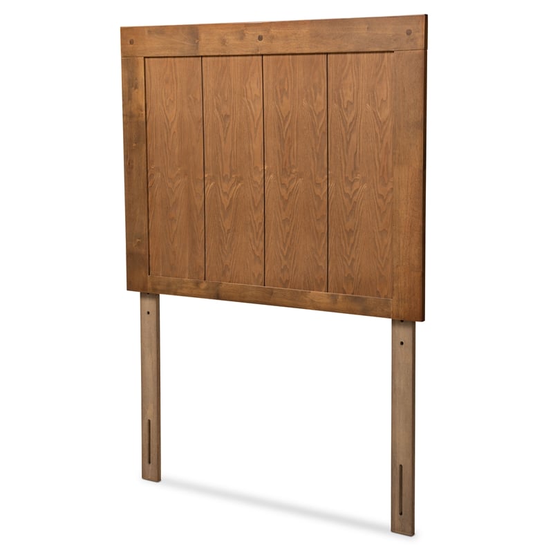 Bowery Hill Ash Walnut Finished Wood Twin Size Headboard