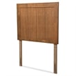 Bowery Hill Ash Walnut Finished Wood Twin Size Headboard