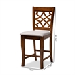 Bowery Hill Contemporary Grey and Brown Finished Wood 2-Piece Counter Stool Set