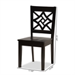 Bowery Hill Modern Dark Brown Finished Wood 2-Piece Dining Chair Set