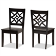 Bowery Hill Modern Dark Brown Finished Wood 2-Piece Dining Chair Set