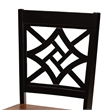 Bowery Hill Dark Brown Finished Wood 2-Piece Dining Chair Set