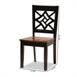 Bowery Hill Dark Brown Finished Wood 2-Piece Dining Chair Set
