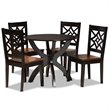 Bowery Hill Brown and Walnut Brown Finished Wood 5-Piece Dining Set