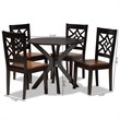 Bowery Hill Brown and Walnut Brown Finished Wood 5-Piece Dining Set